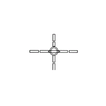 Хрестоподібний кран, чотиристоронній